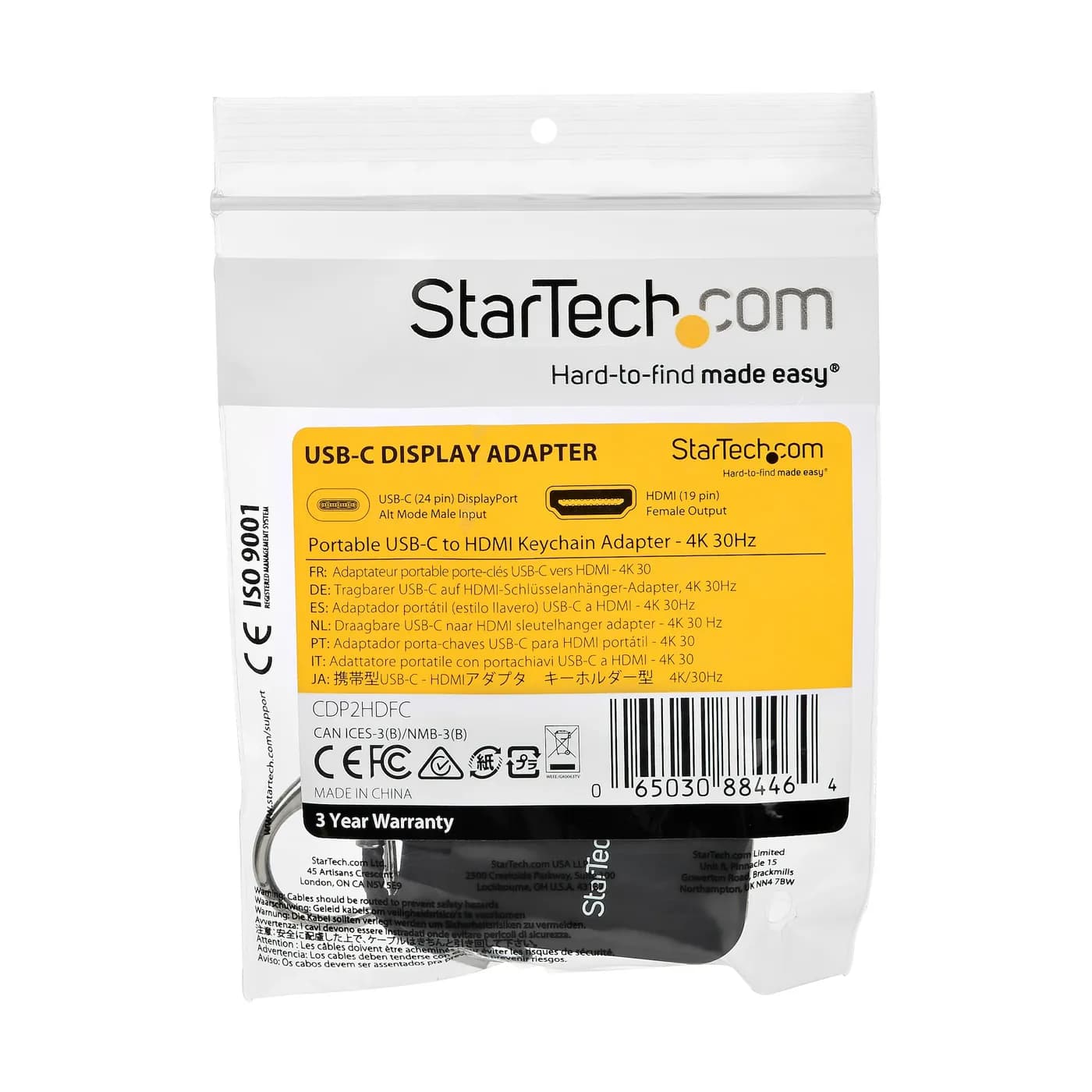 StarTech.com Adaptador USB-C a HDMI Portátil - Con Llavero de Enganche 8