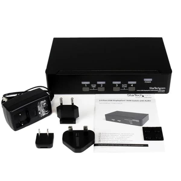 StarTech.com Conmutador Switch KVM 4 puertos Video DisplayPort DP Hub  4