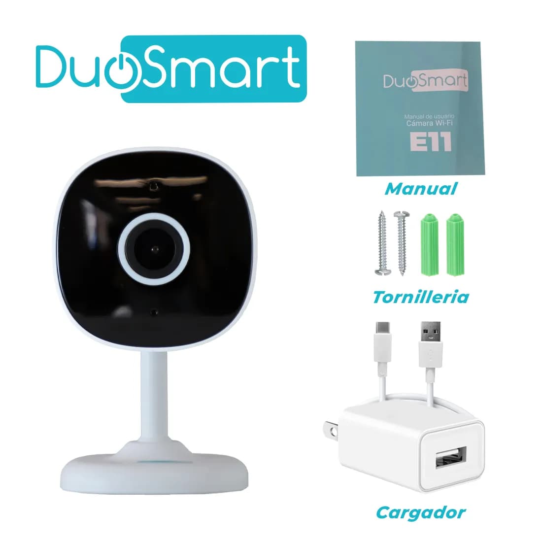 CAMARA INTELIGENTE DUOSMART E11 WIFI 2.4 GHZ PARA INTERIOR DE FACIL CO 4