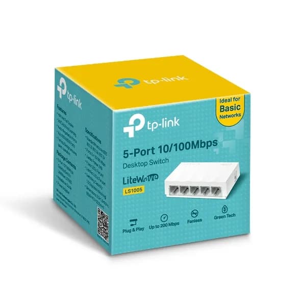SWITCH DE ESCRITORIO TP-LINK LS1005 DE 5 PUERTOS A 10/100 MBPS 5