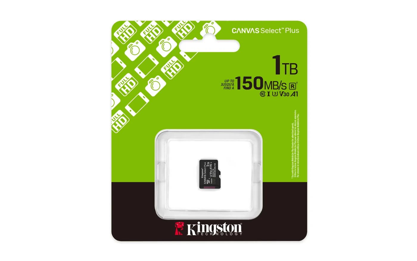 Kingston Technology Canvas Select Plus Gen3 1 TB MicroSDXC UHS-I Clase 3