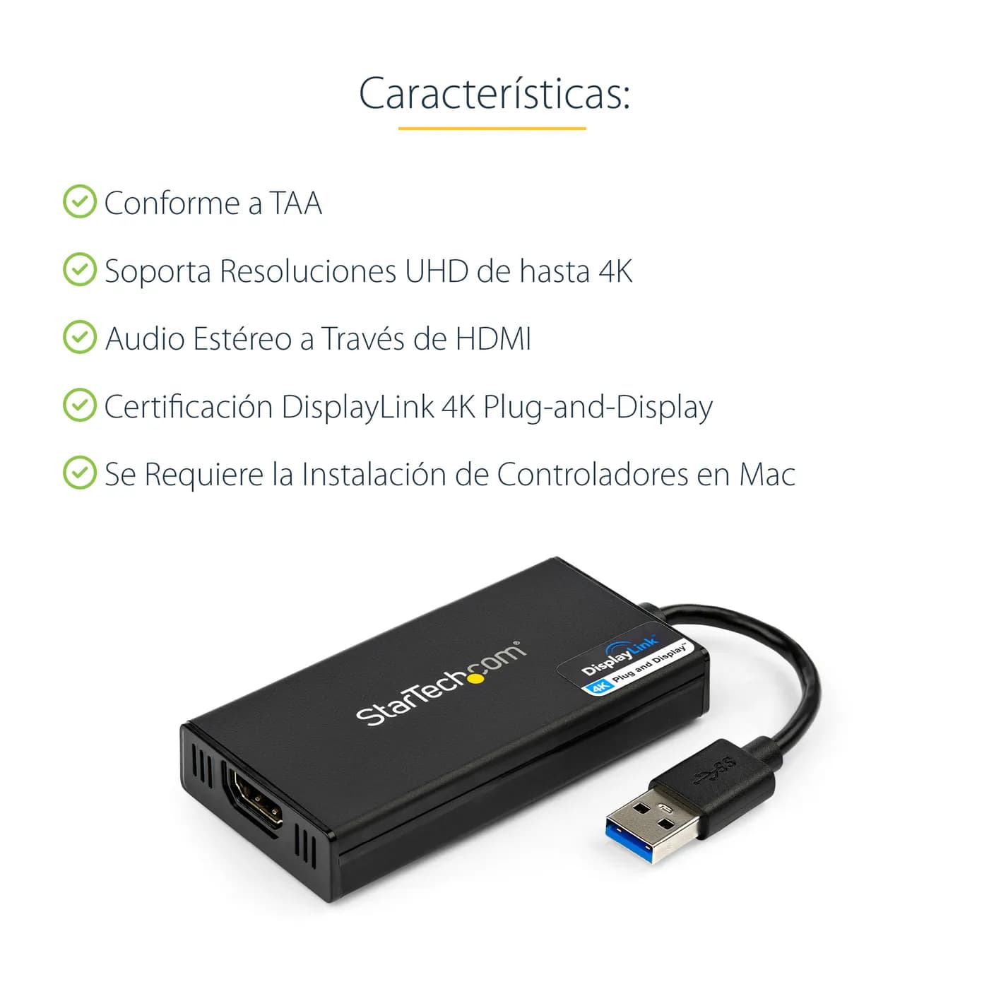 StarTech.com Adaptador Gráfico Externo Multi Monitor USB 3.0 a HDMI Ul 8