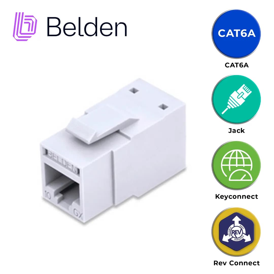 CONECTOR MODULAR JACK CAT6A RJ45 BELDEN RVAMJKUEW-S1 / REVCONNECT / IN 2