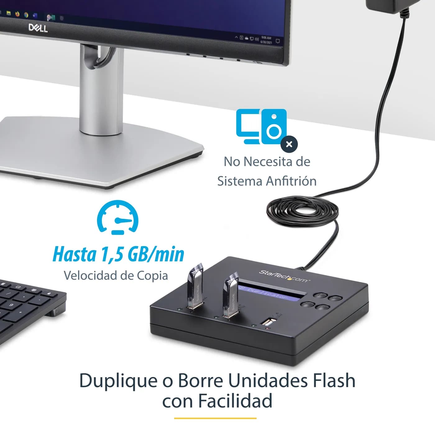 StarTech.com Clonador Autónomo 1:2 para Memorias USB - Copiador de Uni 9