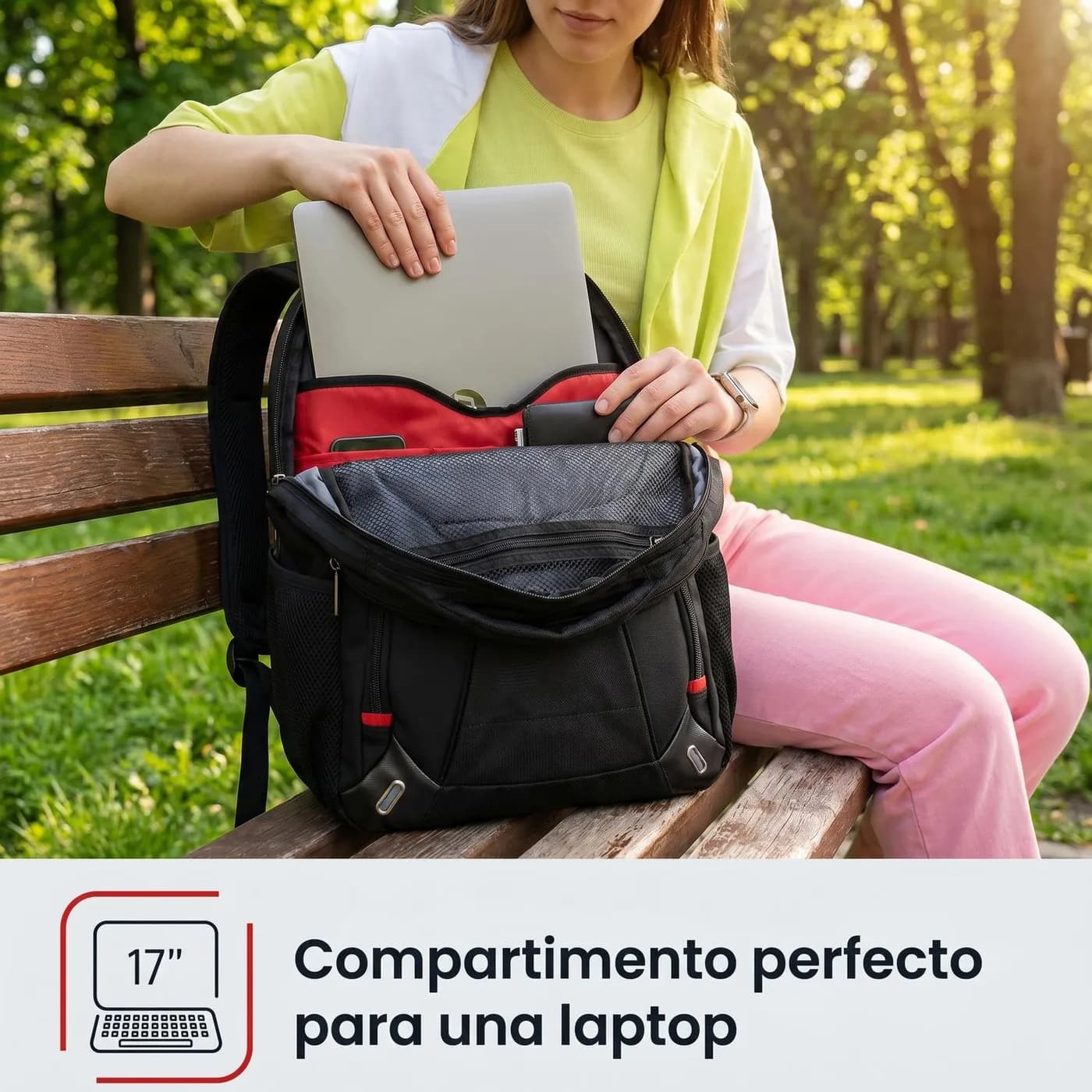 SWISSMOBILITY BACKPACK OLTEN PORTALAPTOP 17 PULG. NEGRA 3
