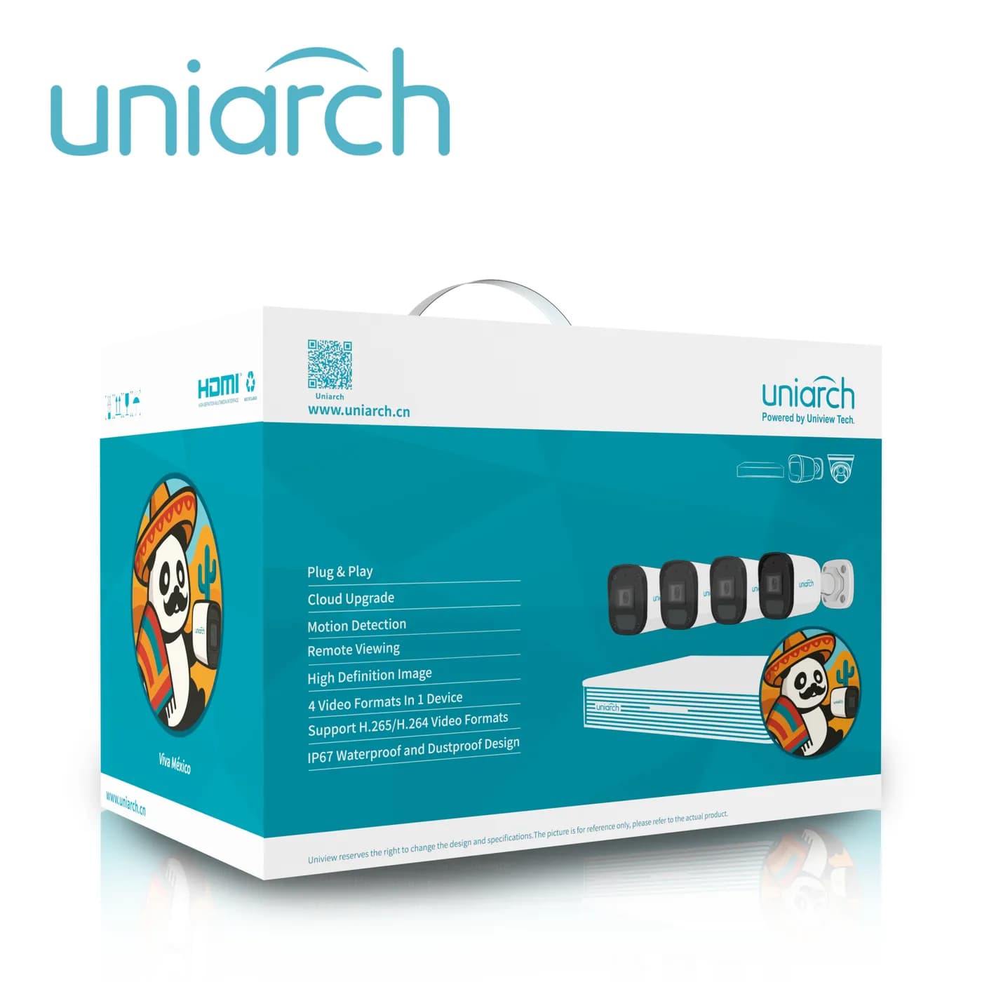 KIT MINI FIXED BULLET UNIARCH IPKIT-104S-4BC / 4CAMARAS-MINI- BULLET-2 3