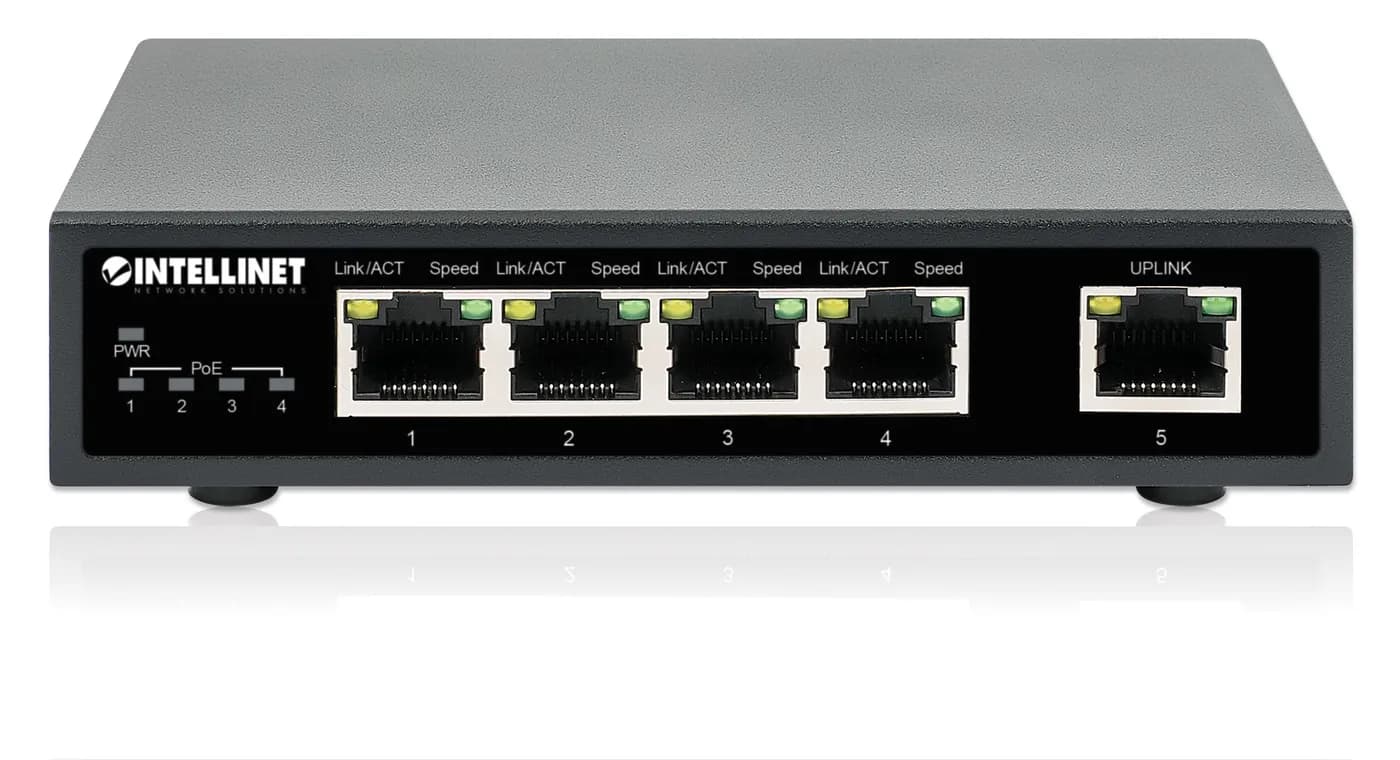 Intellinet Switch PoE+ con 5 puertos Gigabit 5