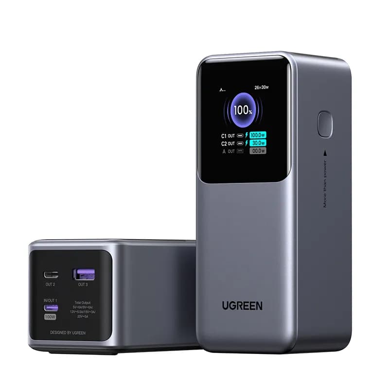 Ugreen 20000mAh 130W Fast Charging Powerbank Litio Gris 3