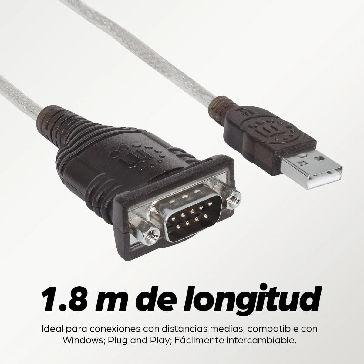 Manhattan Convertidor de USB a Puerto Serial 9