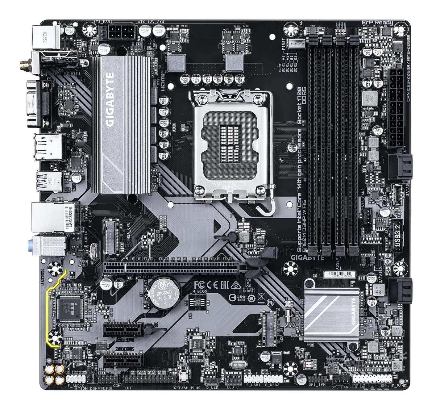 GIGABYTE B760M D3HP WIFI6 placa base Intel B760 Express LGA 1700 Micro 2
