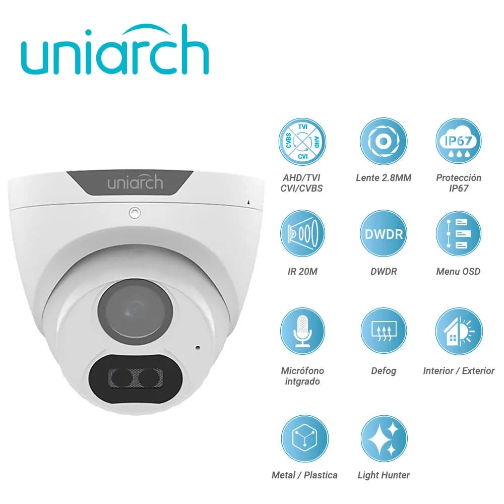 CAMARA ANALOGICA LIGHTHUNTER TURRET UNIARCH UAC-T122-AF28LM / UAC-T122 2