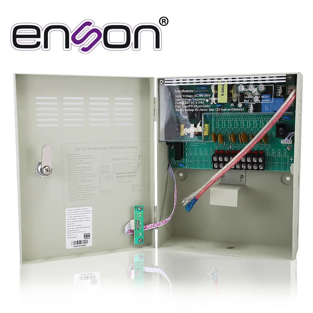 FUENTE DE PODER TIPO CAJA ENSON PSB10A-1209BACKUP 12VDC 10AMP 9 CANALE 2