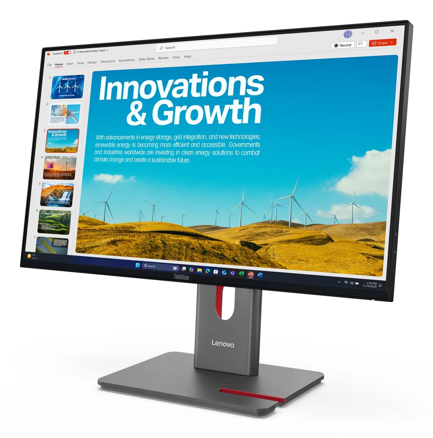 Lenovo ThinkVision P24QD-40 monitor de computadora 60.5 cm (23.8") 256 11