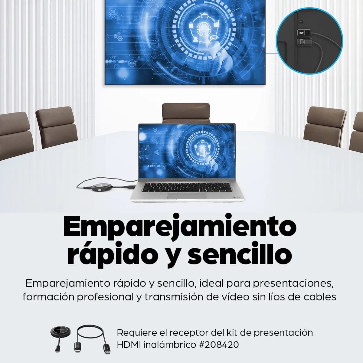 Manhattan 208444 extensor de audio/video Transmisor AV Negro 7