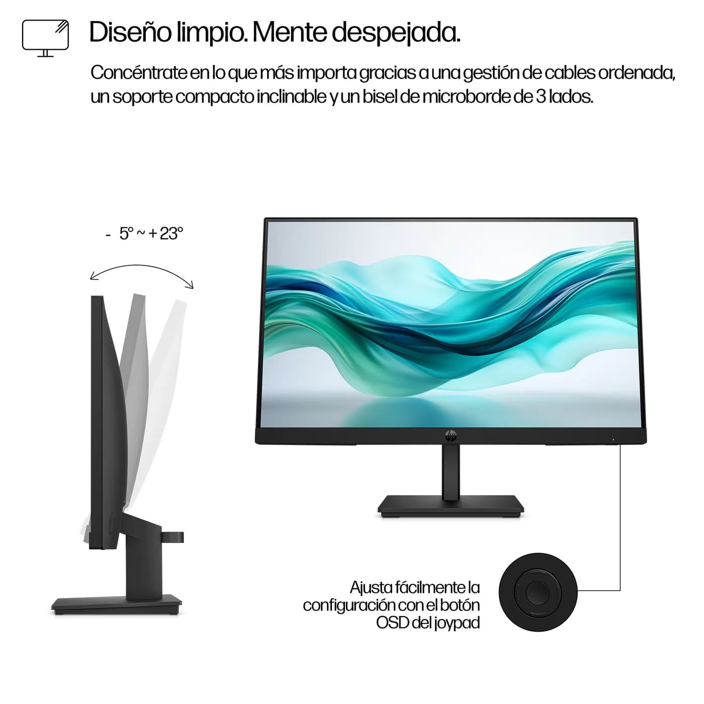 HP Monitor FHD de la serie 3 Pro de 21,5" - 322pf 7