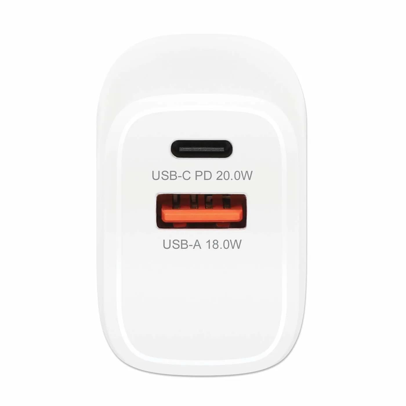 Manhattan 406291 adaptador e inversor de corriente Interior 20 W Blanc 4