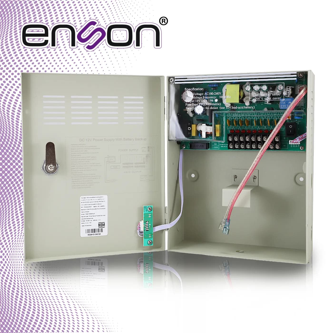 FUENTE DE PODER TIPO CAJA ENSON PSB-1209BACKUP 12VDC 5A 9 CANALES DE 0 6