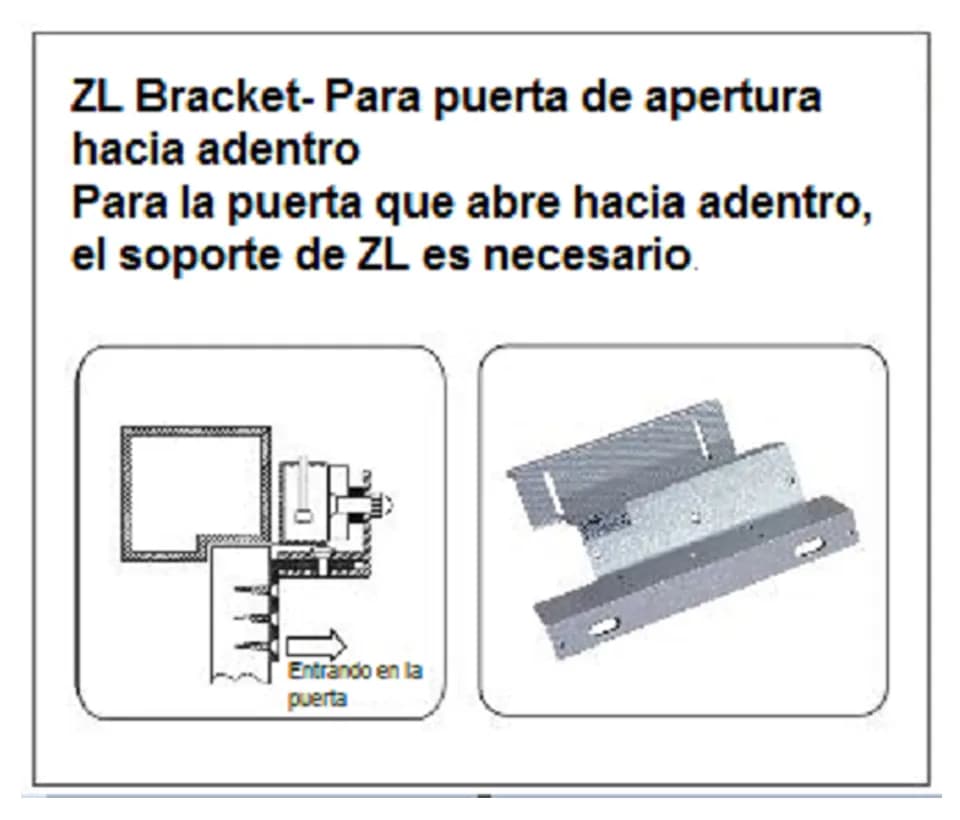 YLI MBK500NZLW - Soporte de fijación en Z y L compatible con cerradura 2