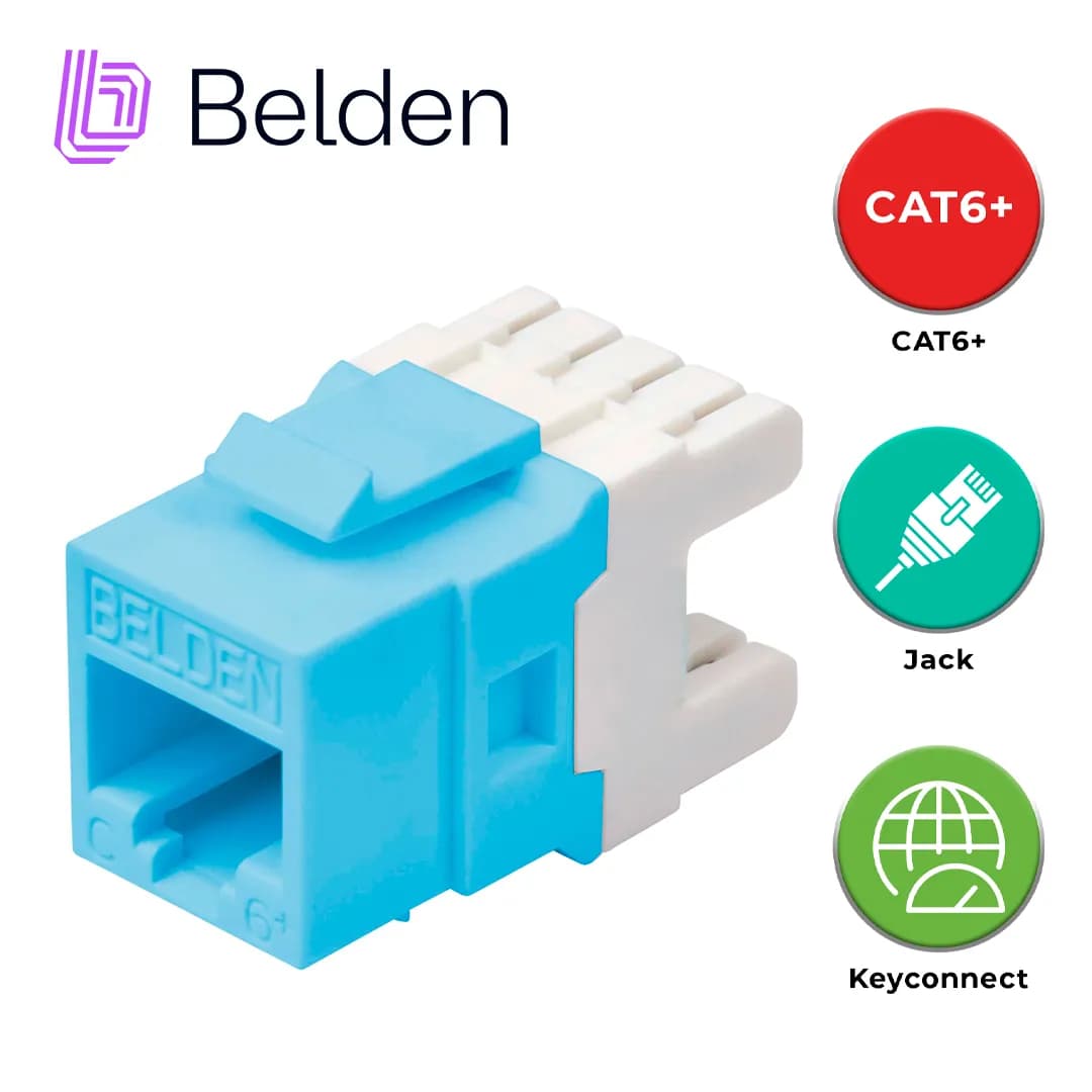 CONECTOR MODULAR JACK CAT6+ RJ45 BELDEN AX101326 / KEYCONNECT / INTERI 6