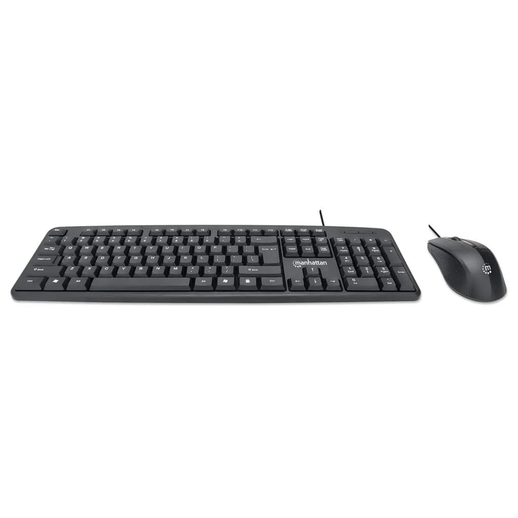 Manhattan Juego de teclado y mouse óptico, cableados 3