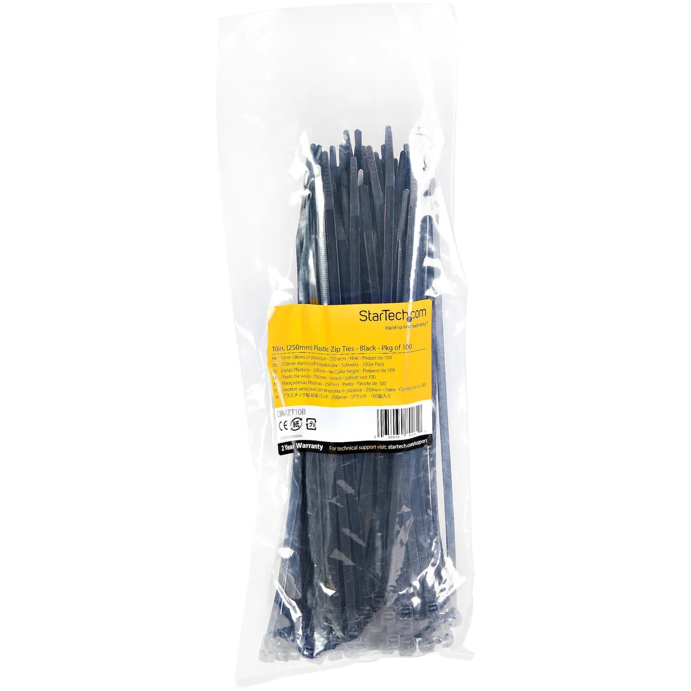 StarTech.com Cinchos Sujetacables de 25 cm - 4 mm de Ancho, 68 mm de D 6