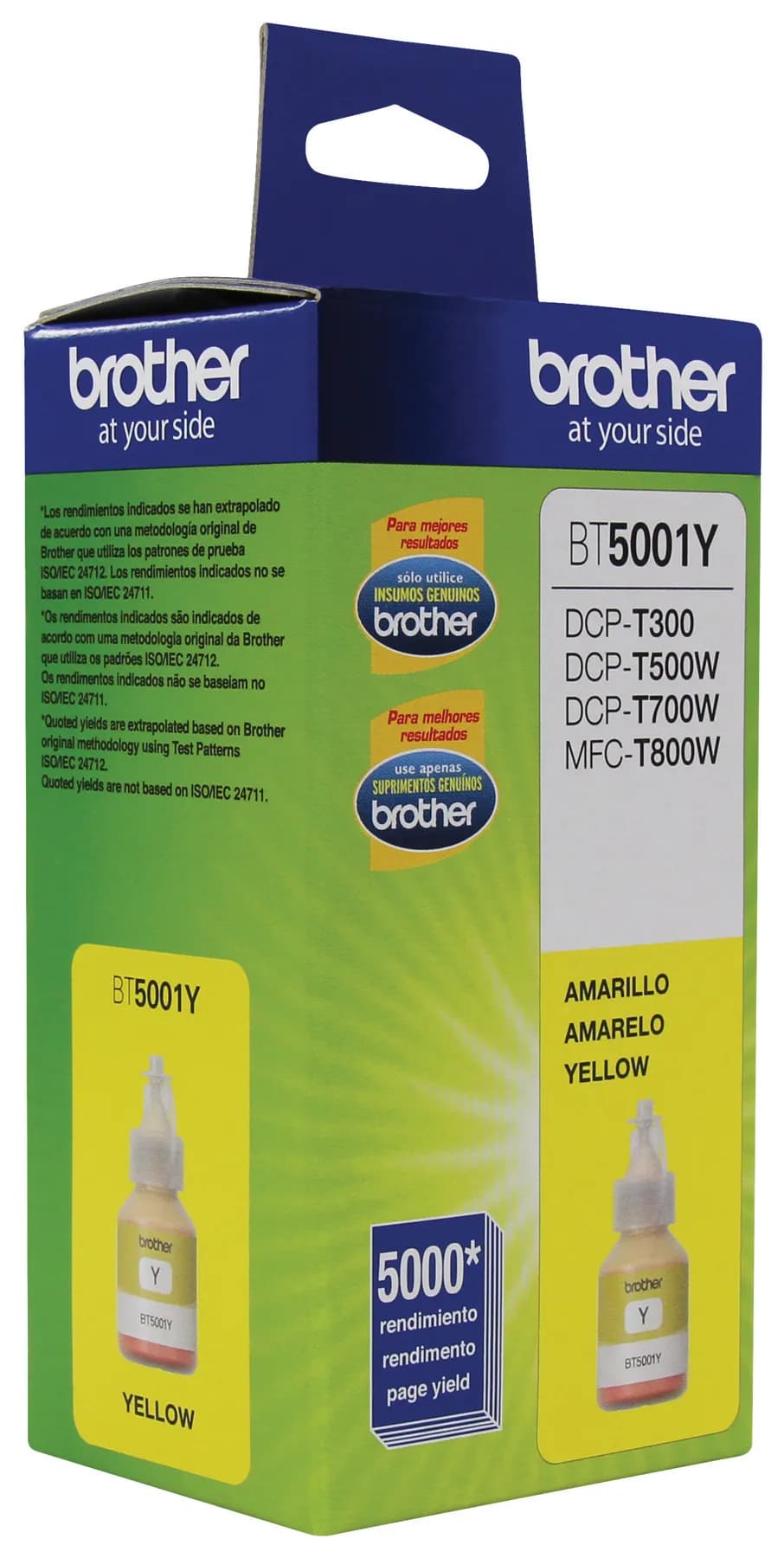 TINTA BROTHER BT5001Y AMARILLA RENDIMIENTO 5K PGS P/T310/T510W/T710W/T 3