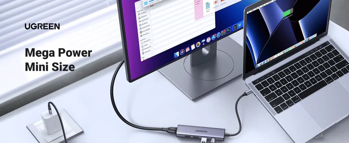 Ugreen 20956A nodo concentrador USB Tipo C 5000 Mbit/s Plata 5