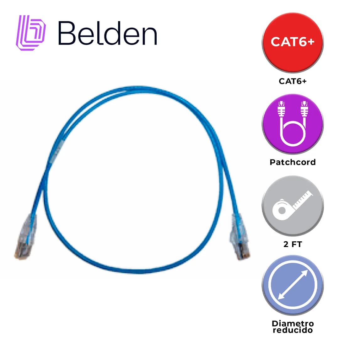 PATCH CORD DIAMETRO REDUCIDO UTP CAT6+ BELDEN C6D1106002 / INTERIOR /  3