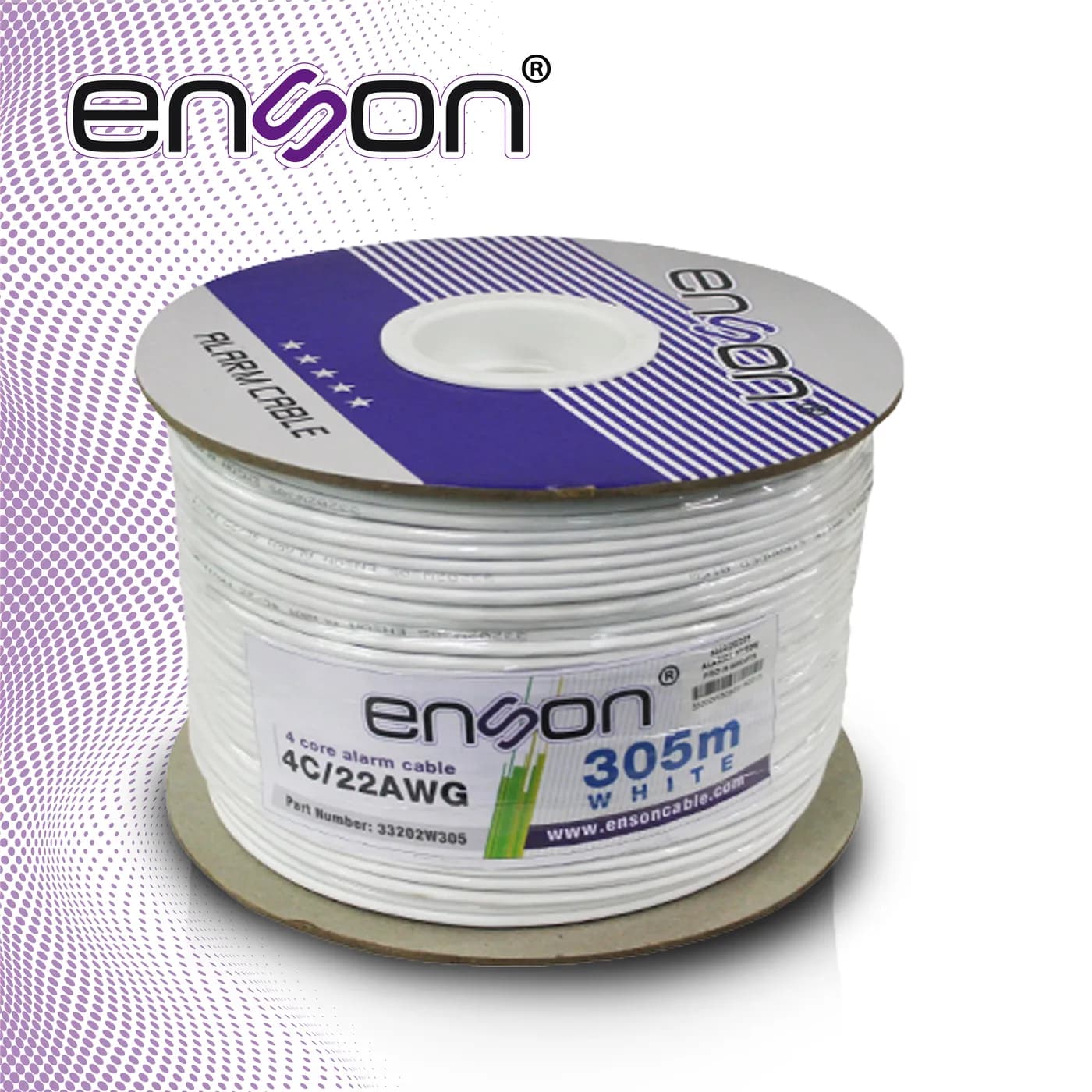 CABLE DE ALARMA ENSON 33202W305 SERIE PRO-II MULTIFILAR  4C/22 AWG BOB 2