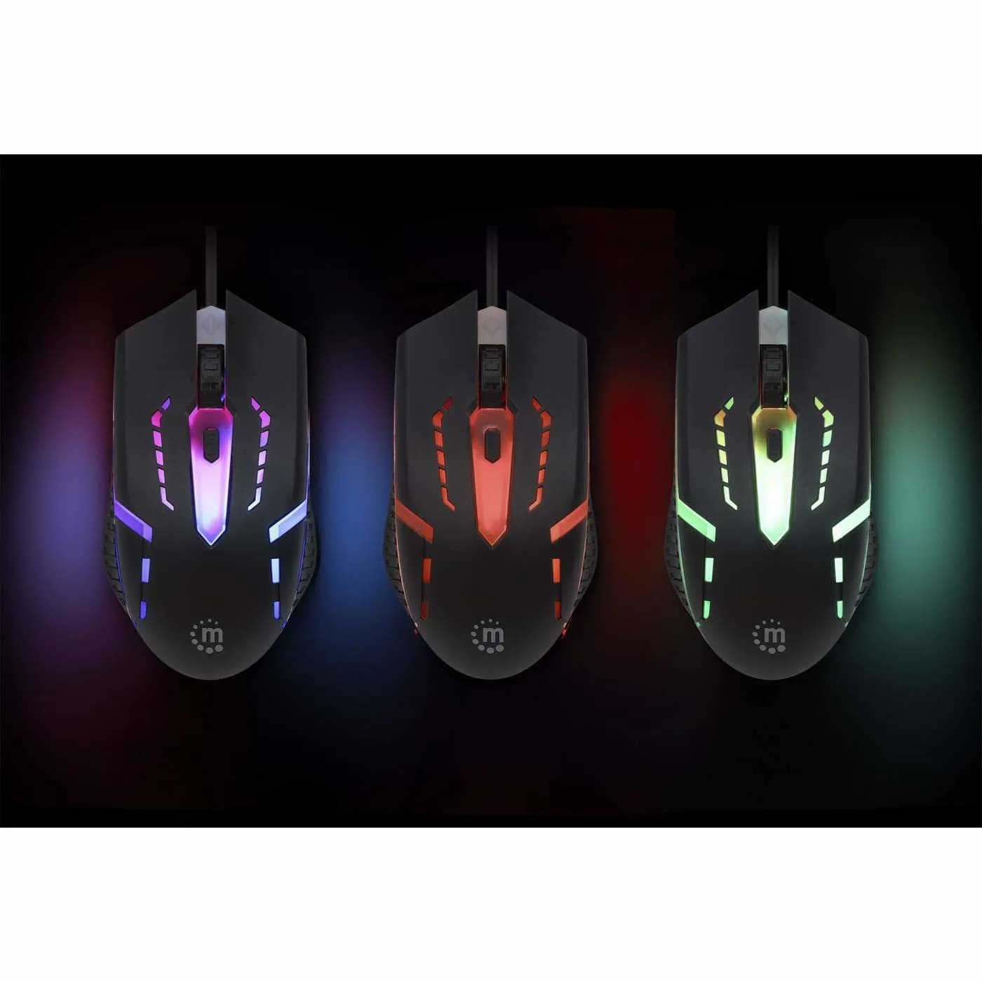 Manhattan Mouse Gaming óptico cableado USB con iluminación LED RGB 6