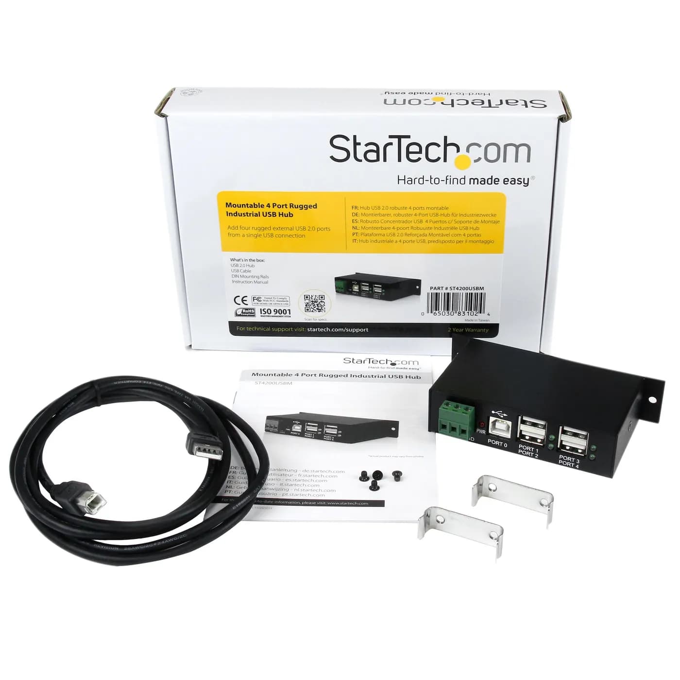 StarTech.com Concentrado HUB Industrial USB 2.0 de 4 Puertos con Prote 7