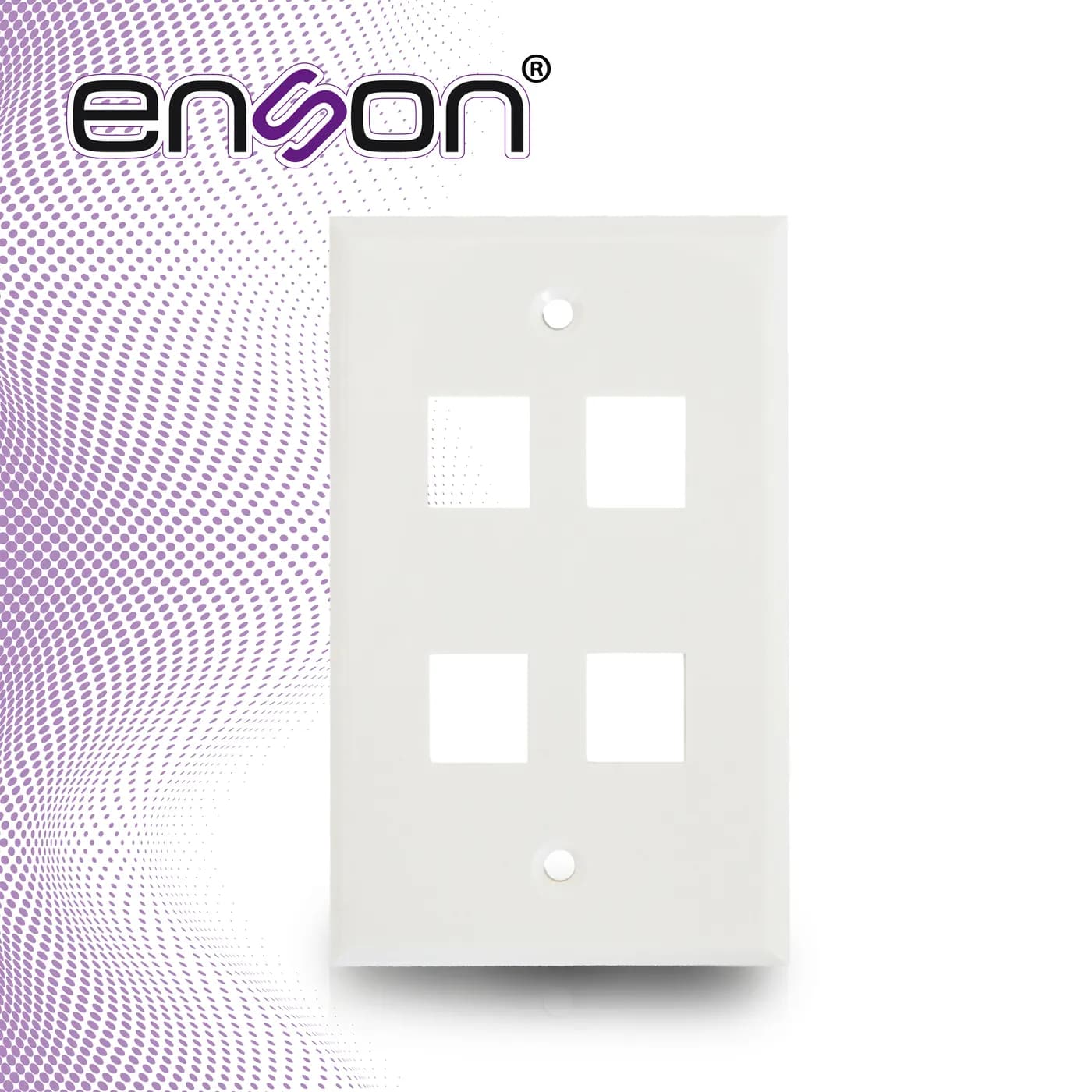 PLACA DE PARED (FACEPLATE) UNIVERSAL ENS-FP64 ENSON 4 PUERTOS ESTILO K 2