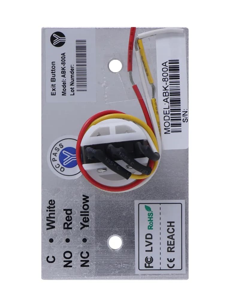 YLI ABK800A - Botón de Salida Mecánico, Carcasa de Aluminio con Acabad 2