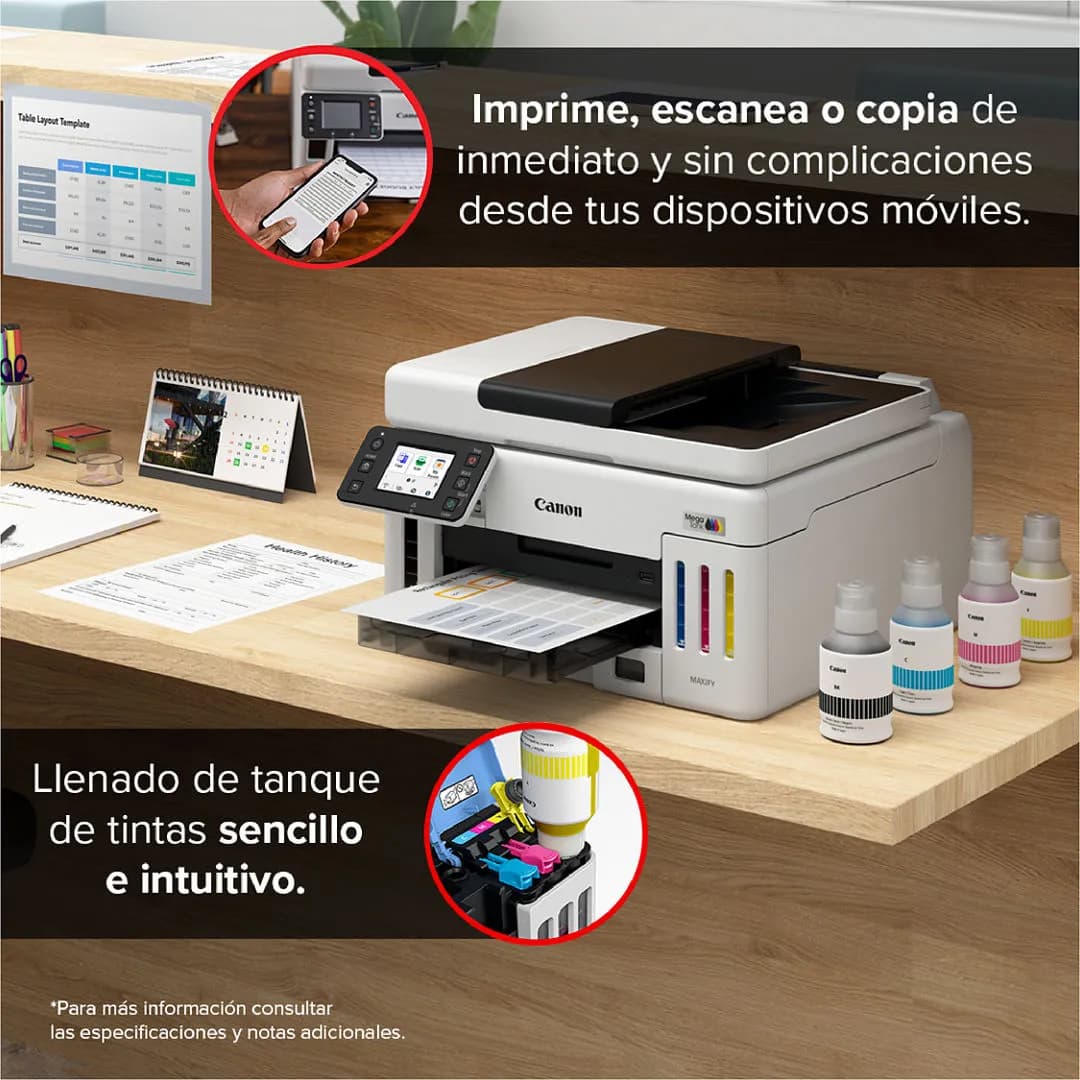 Canon MAXIFY GX6110 Inyección de tinta A4 600 x 1200 DPI 24 ppm Wifi 5