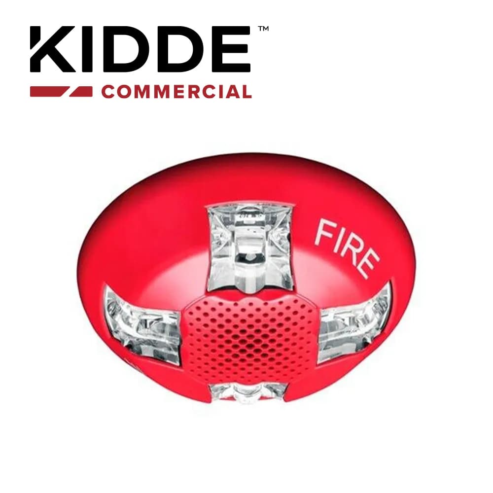 SIRENA CON ESTROBO DE TECHO, 15-115 CD, MARCA KIDDE, EGCAVRF, ROJA, CO 2