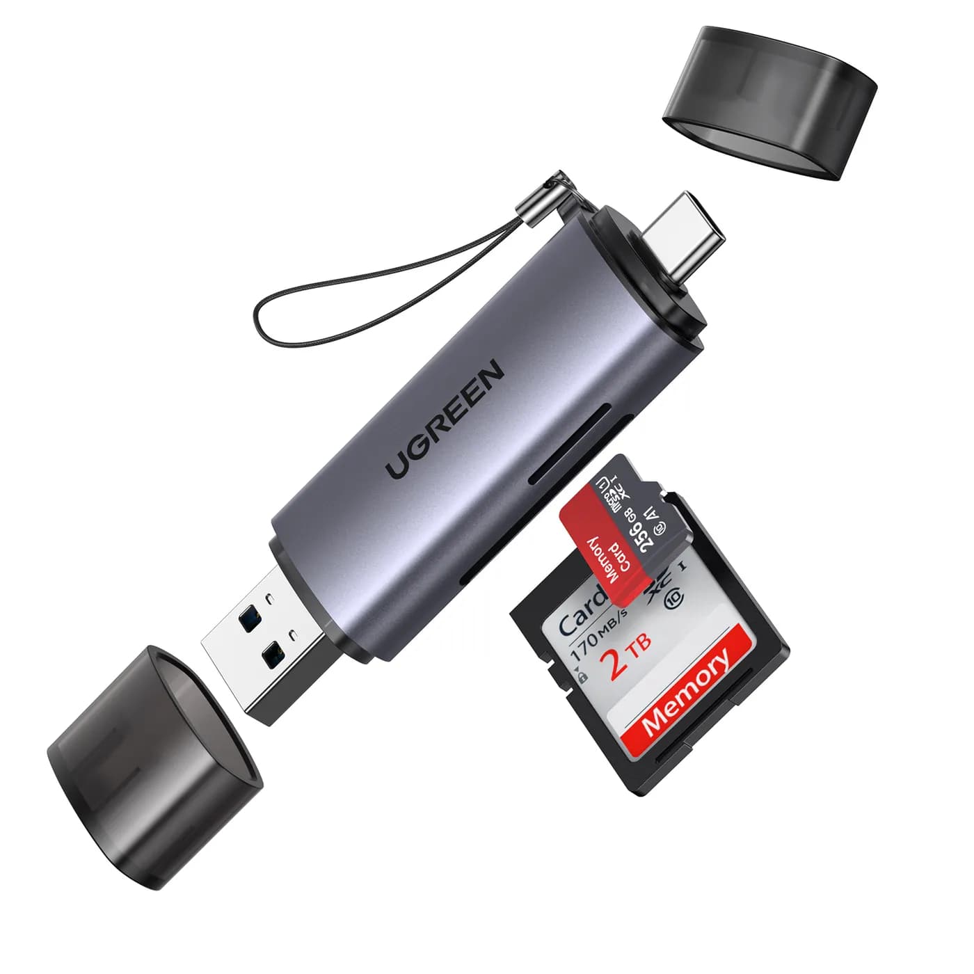 Ugreen 50706 lector de tarjeta USB/Micro-USB Plata 2