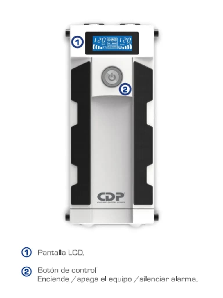 CDP GSMART1516 1500VA/900W UPS Smart, AVR 16 Salidas, Puerto de carga  2