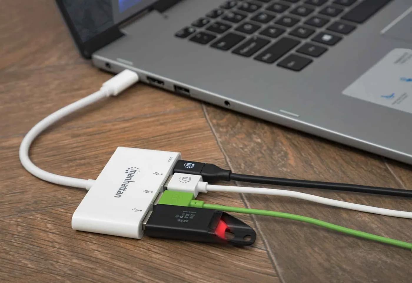Manhattan Hub de 3 puertos USB 3.2 Gen 1 con Power Delivery 2