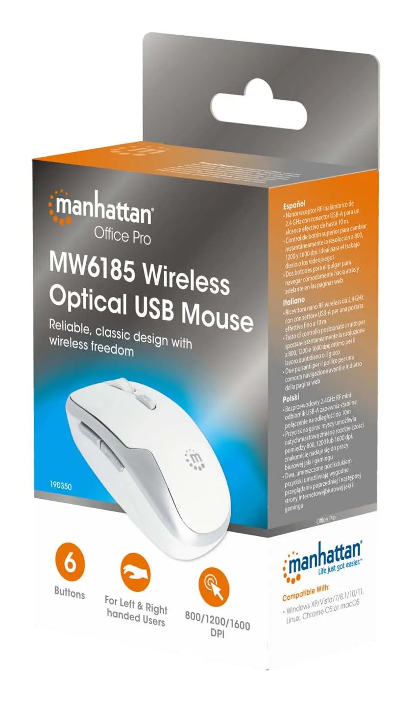 Manhattan Nanorreceptor USB-A, seis botones con rueda de desplazamient 2