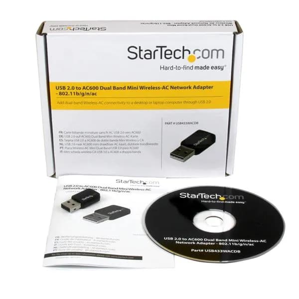 StarTech.com Mini Adaptador de Red USB 2.0 Inalámbrico Wireless-AC de  4