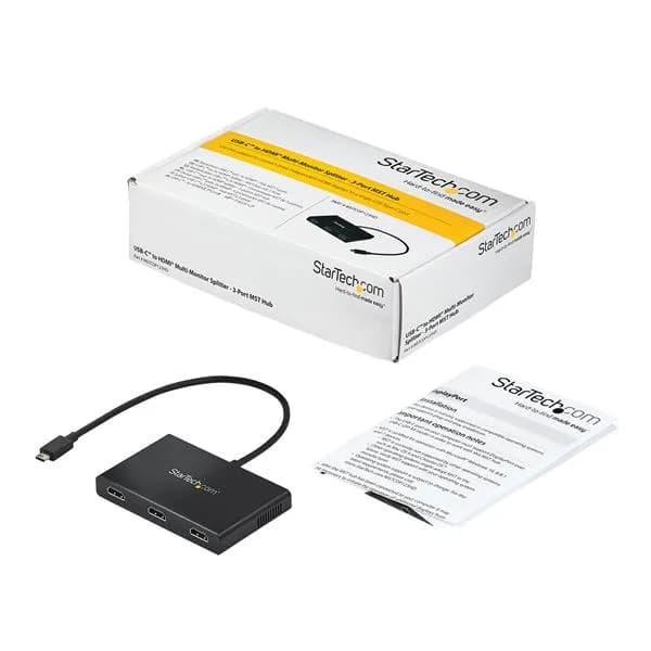 StarTech.com Hub Concentrado MST USB-C a HDMI de 3 Puertos - 4K 30Hz 6