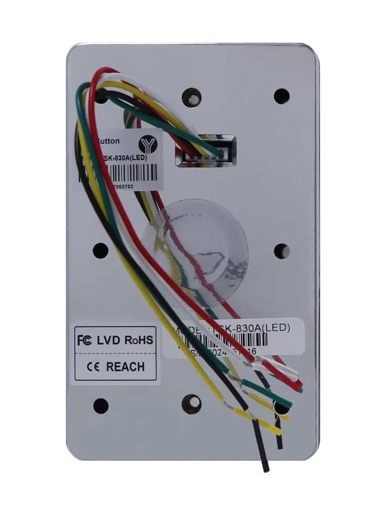 YLI TSK830A - Botón de Salida Táctil, Luz LED, Carcasa Plástica, Acaba 3