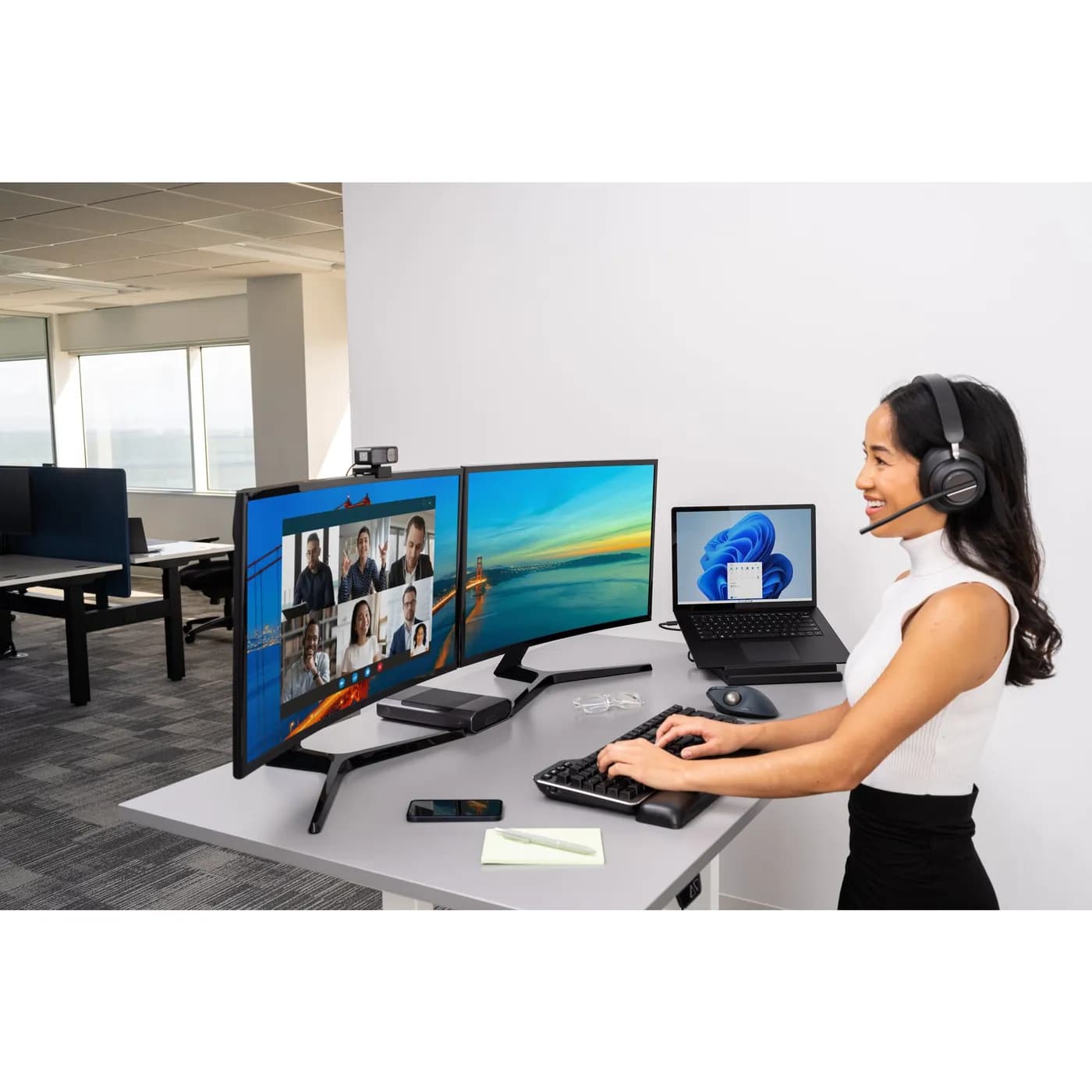 Kensington Pro Fit Ergo TB550 ratón Diestro RF inalámbrico + bluetooth 3