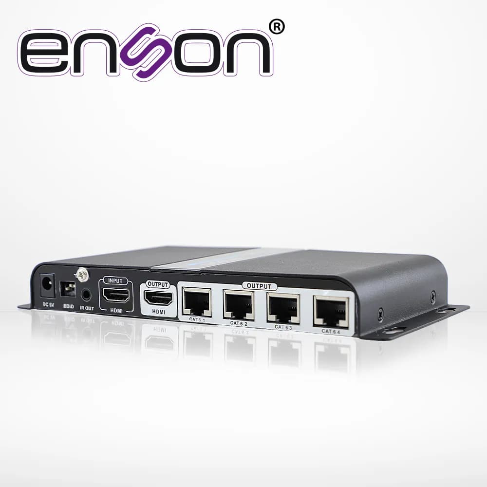 DISTRIBUIDOR EXTENSOR HDMI ENSON ENS-EX704 CON 4 EXTENSORES DE HASTA 4 2