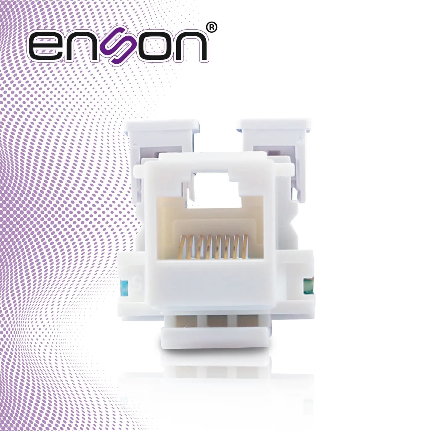 CONECTOR JACK ENSON ENS-JC5WH CAT5E COLOR BLANCO A 90 GRADOS PONCHADO  6