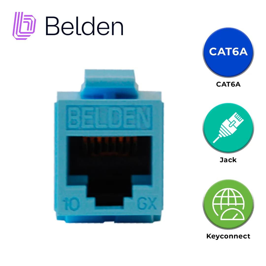 CONECTOR MODULAR JACK CAT6A RJ45 BELDEN AX102288 / KEYCONNECT / INTERI 6