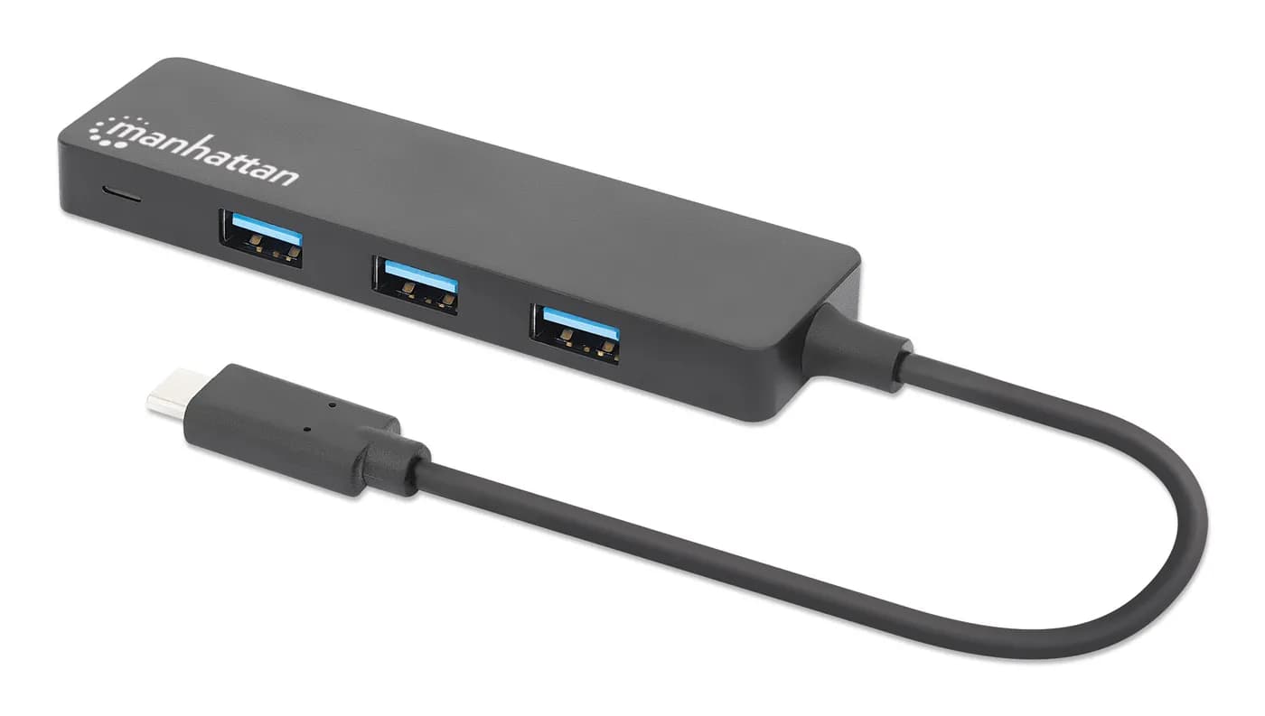 Manhattan Hub USB 3.2 Gen 1 de 4 puertos USB-A USB 3.2 Gen 1, de Tipo- 2