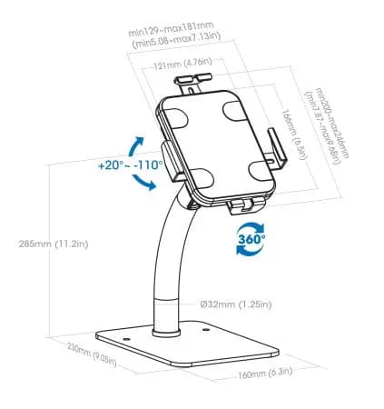 Manhattan 406352 soporte Tablet/UMPC Blanco 6