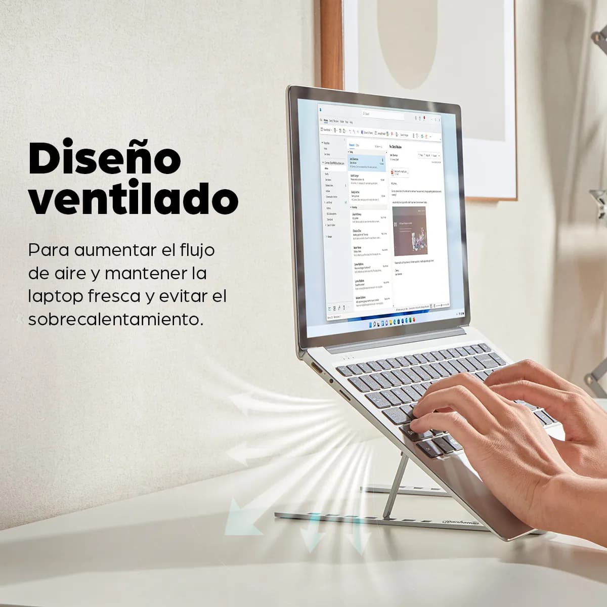 Manhattan Soporte ergonómico, plegable en siete posiciones, para lapto 13