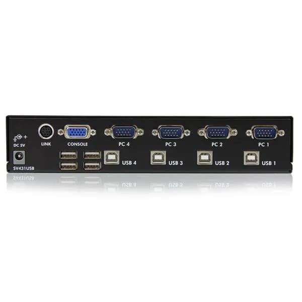 StarTech.com Switch KVM de 4 Puertos con USB - 1 Usuario Local - 1U 3